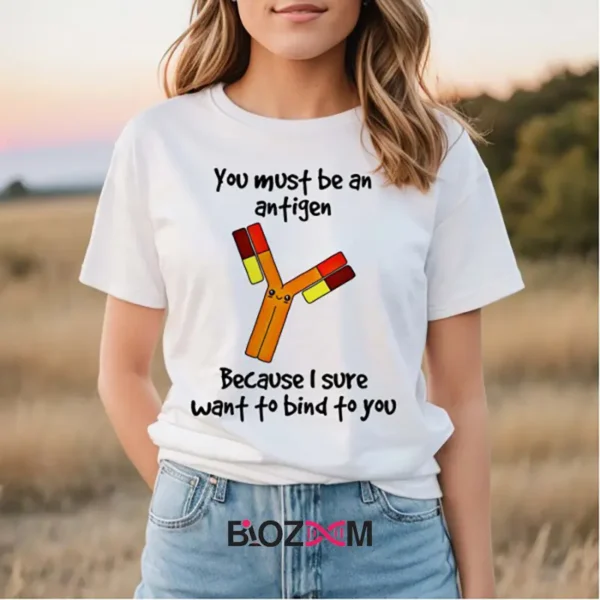تصویر تیشرت طرح  you must be an antigen کد 101
