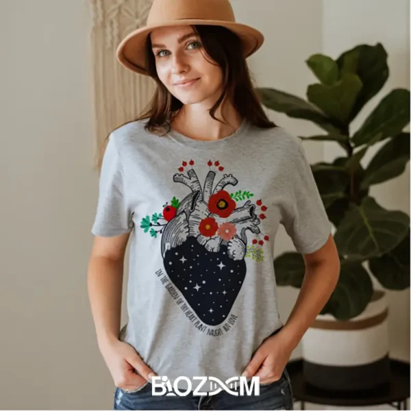 تصویر تیشرت طرح قلب کد 103