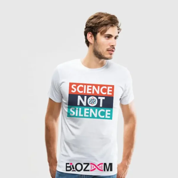 تصویر تیشرت طرح Science not Silence کد 122