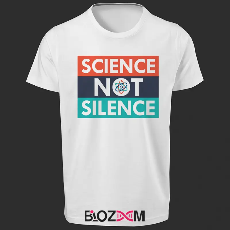 تصویر تیشرت طرح Science not Silence کد 122