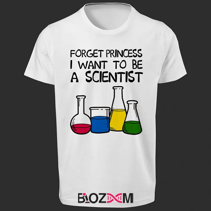 تصویر تیشرت طرح Forget Princess I Want to be a Scientist کد 123