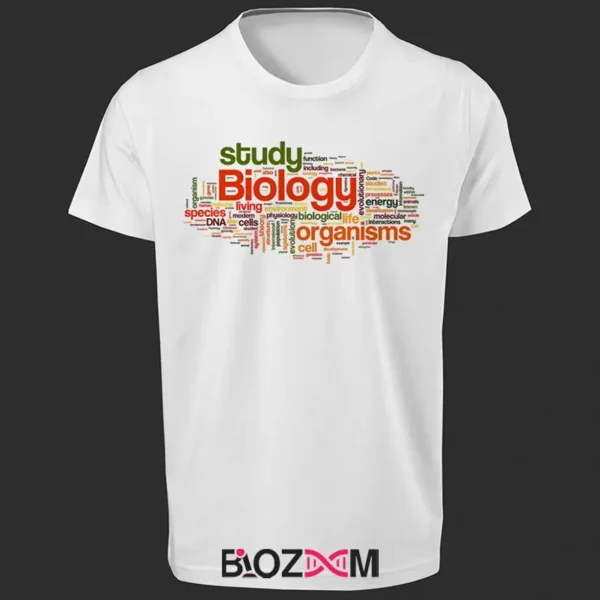 تصویر تیشرت طرح Biological Words کد 131
