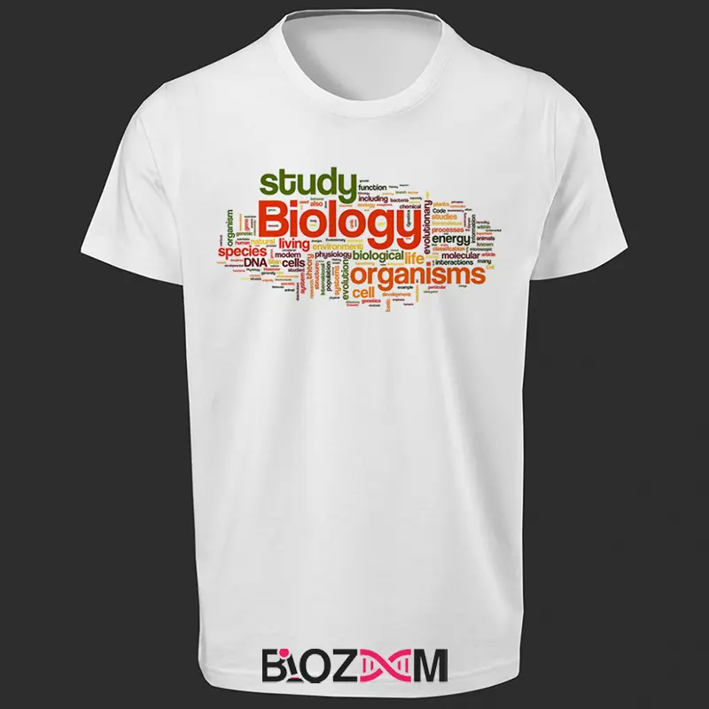 تصویر تیشرت طرح Biological Words کد 131