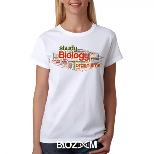 تصویر تیشرت طرح Biological Words کد 131