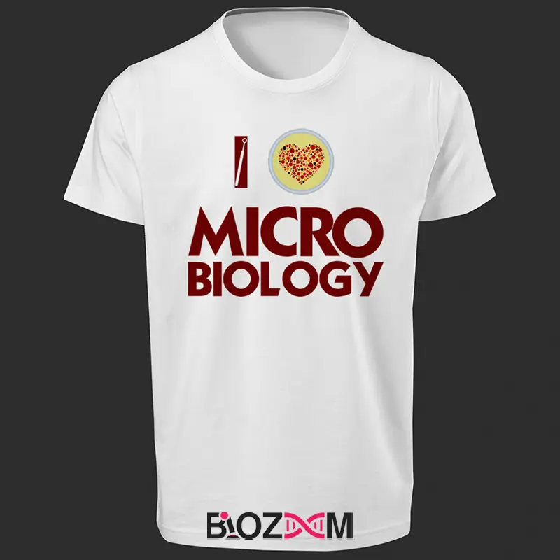 تصویر تیشرت طرح I Love Microbiology کد 134