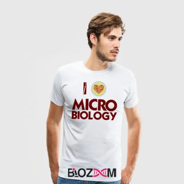 تصویر تیشرت طرح I Love Microbiology کد 134