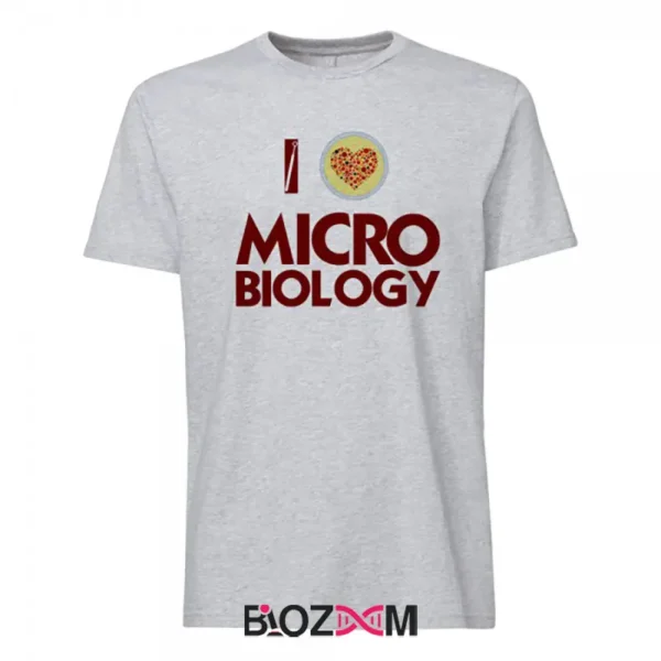 تصویر تیشرت طرح I Love Microbiology کد 134