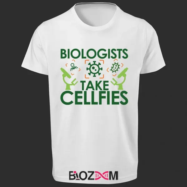 تصویر تیشرت طرح biologists take cellfies کد 142