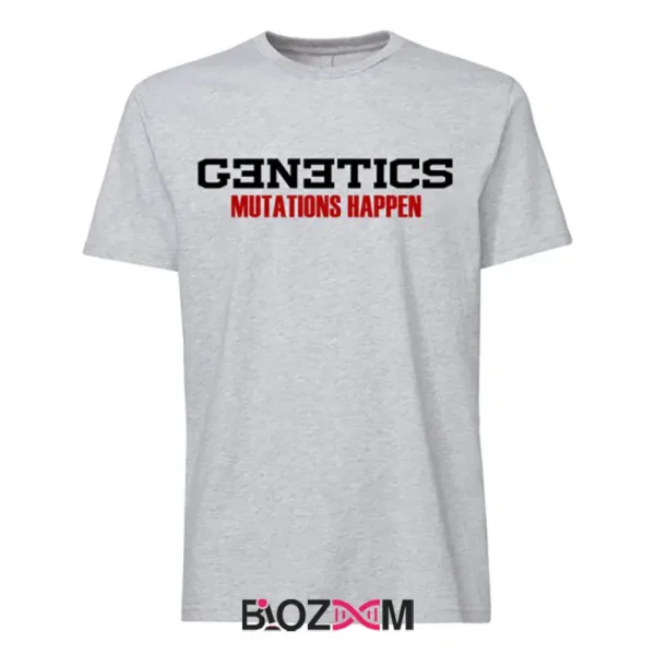 تصویر تیشرت طرح genetics mutations happen کد 151