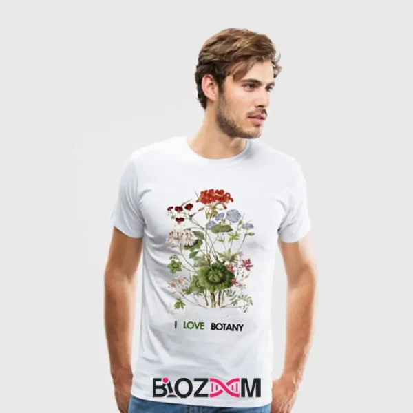 تصویر تیشرت طرح I love botany کد 154