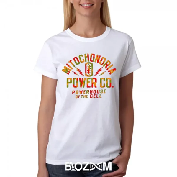 تصویر تیشرت طرح mitochondria power co کد 159
