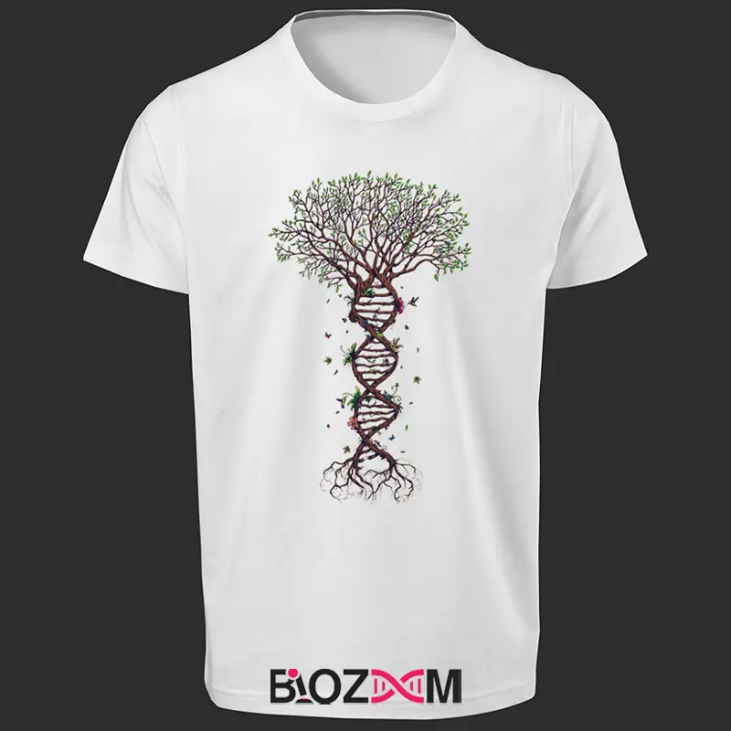 تصویر تیشرت طرح DNA درختی کد 169