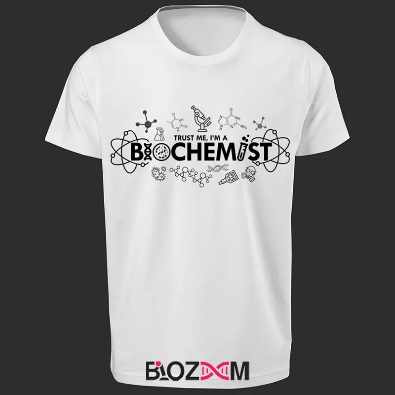 تصویر تیشرت طرح trust me, I am biochemist کد 172