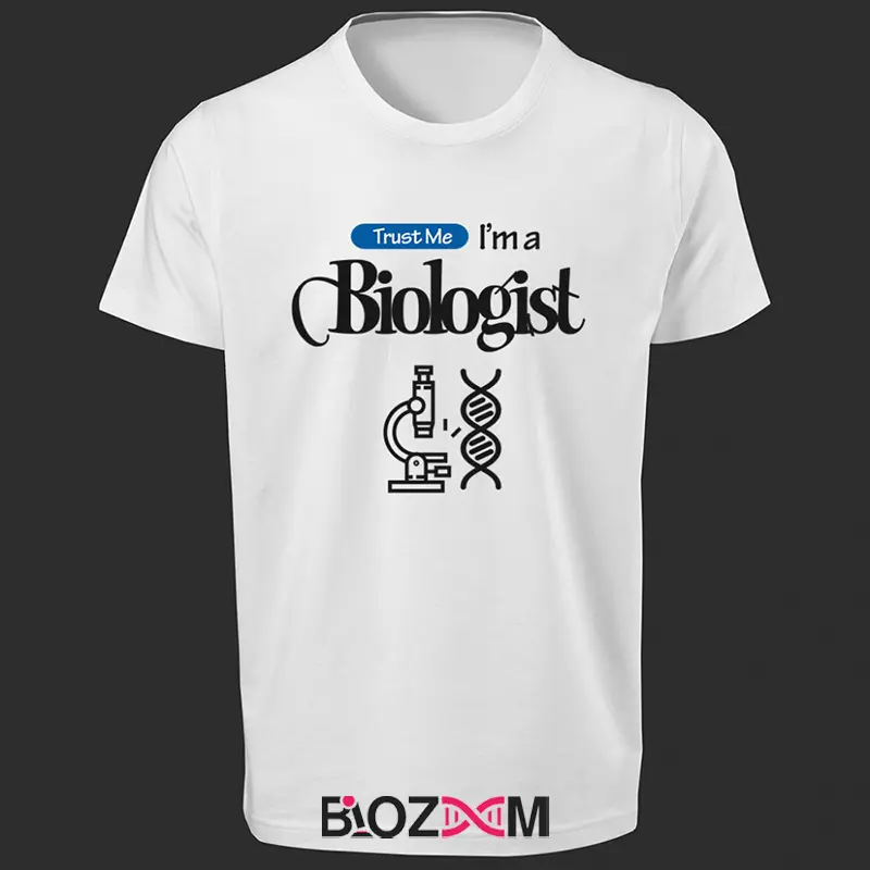 تصویر تیشرت طرح trust me, I am biologist کد 174