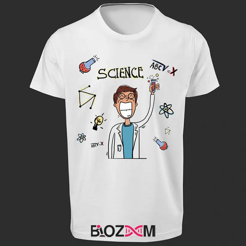 تصویر تیشرت طرح science2 کد 180