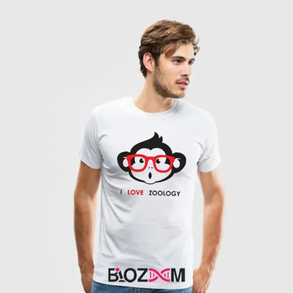 تصویر تیشرت طرح I love zoology کد 182