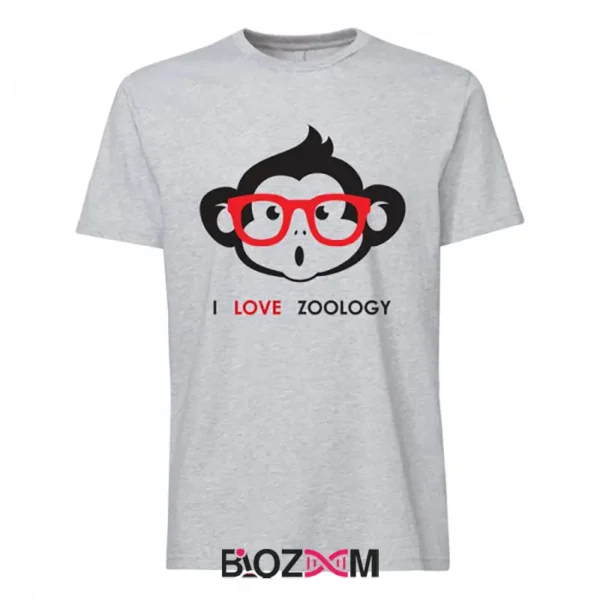 تصویر تیشرت طرح I love zoology کد 182