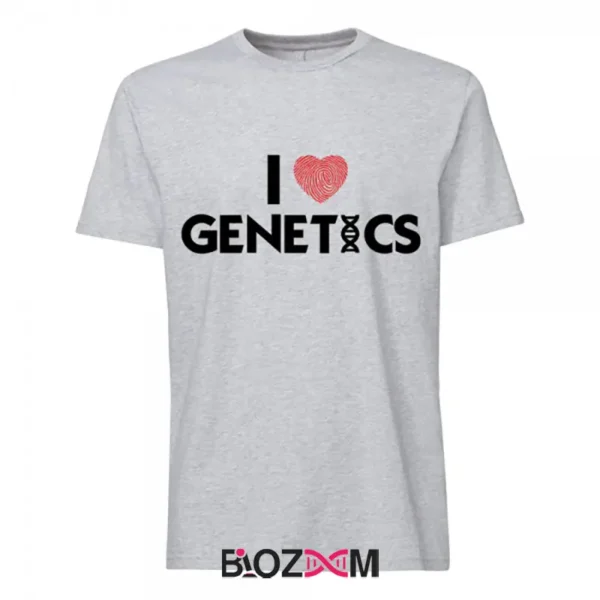 تصویر تیشرت طرح I love genetics2 کد 184