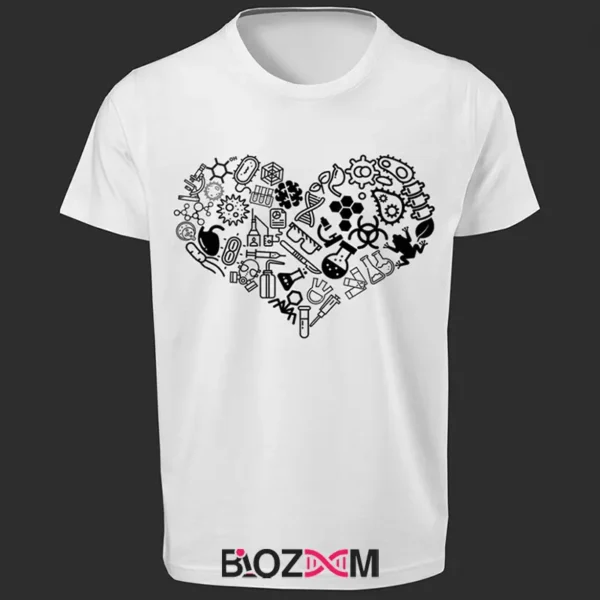 تیشرت طرح heart science زیست شناسی - کد 188 - تصویر 4
