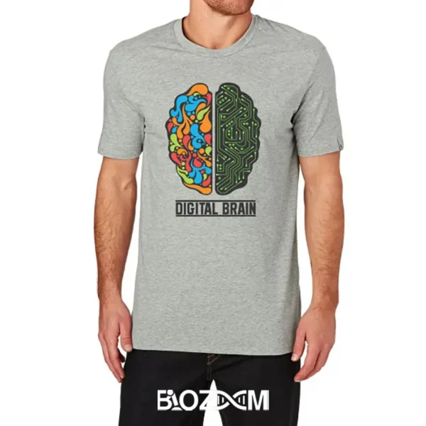 تصویر تیشرت طرح digital brain کد 190