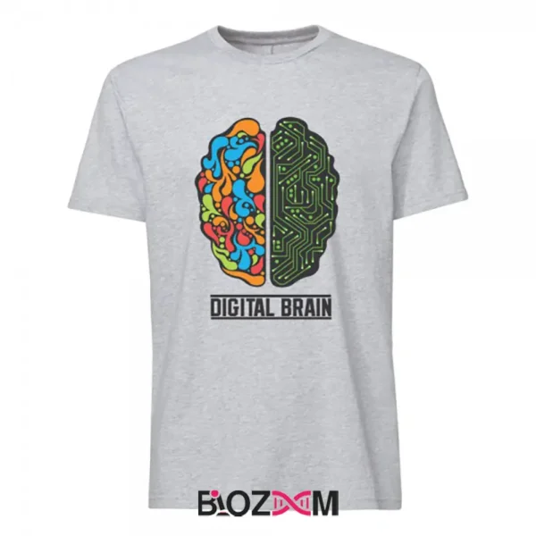 تصویر تیشرت طرح digital brain کد 190
