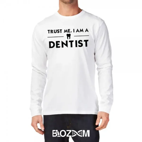 عکس تیشرت طرح trust me I am a dentist دندان پزشکی کد 103