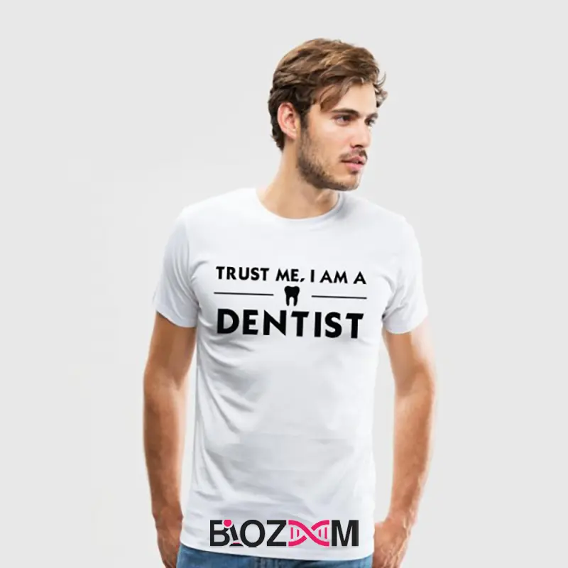 عکس تیشرت طرح trust me I am a dentist دندان پزشکی کد 103
