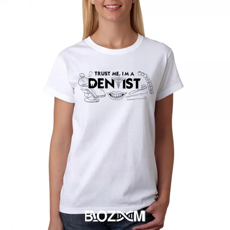 تصویر تیشرت طرح trust me I am a dentist 2 کد 104