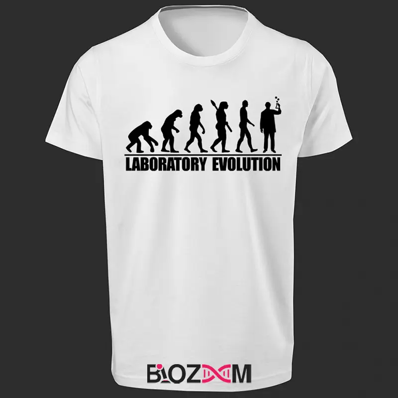 تصویر تیشرت طرح laboratory evolution کد 106